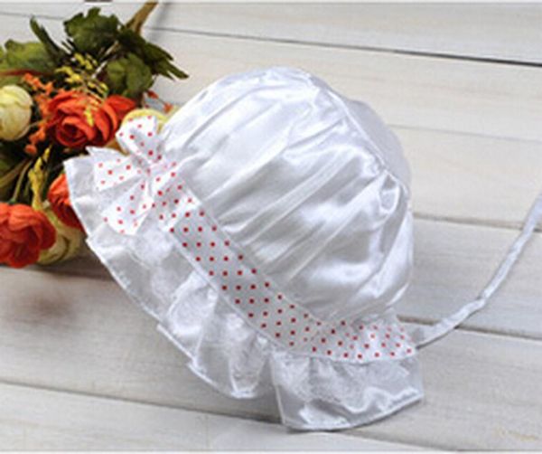 

прекрасное кружевное точка бантом летом детский ребенок солнце шляпа шапка новорожденная фотография реквизит детей девочек младенца beanie h, Yellow