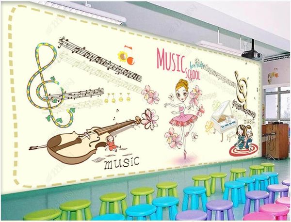 

3d wallpaper custom p mural cartoon hand drawn music children's room living room home decor 3d wall murals wallpaper for wall 3 d