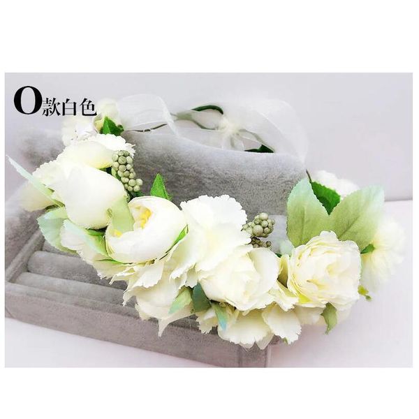 

camellia flower bud crown women girls hair accessories bridesmaid flower wreath wedding headband kids party floral qylvjr
