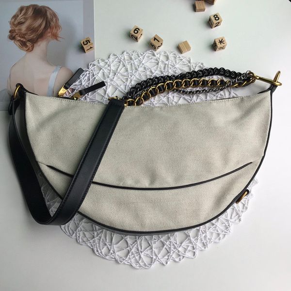 

spring and summer 2020 new women's minority backpack crescent bag fashion versatile cowhide waist bag single shoulder bag straddle wome