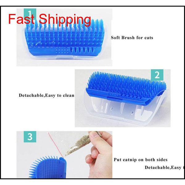 

removable cat corner brush plastic pet comb kitten corner scratching rubbing brush pet self grooming qyloyj sweet07