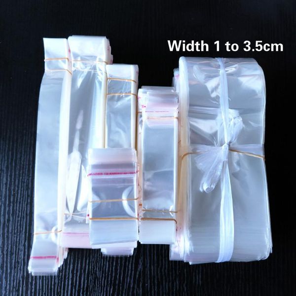 

width 1 to 3cm clear plastic self adhesive sealing bagsmall bags for pen jewelry candy packing resealable gift cookie packaging