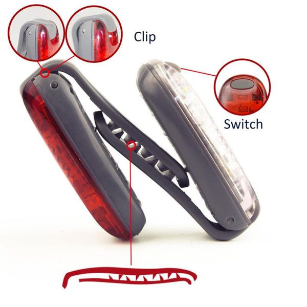 

bike lights backpack light boom night running jogging safety remind led bicycle helmet tail rear lamp kit