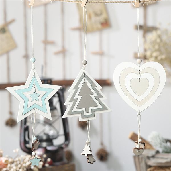 

natural wood christmas tree decoration pendants hanging ornaments crafts gifts xmas new year party wedding home decor 63078