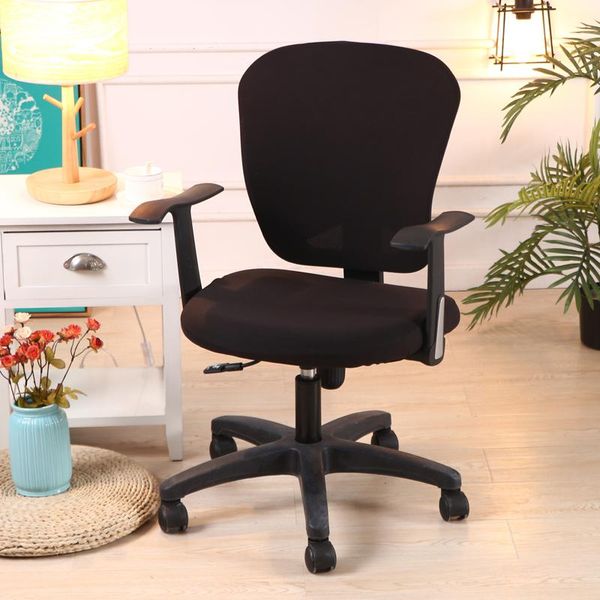 

office computer chair covers spandex stretch children's study chair elastic slipcovers armrest seat rolling wheel