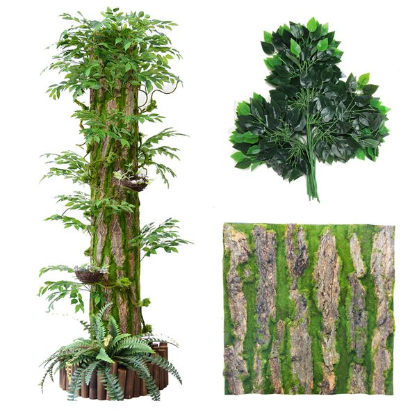 

simulation bark pipe decoration water pipe column shelter wall indoor balcony decoration natural plant fake tree artificial tree 1029