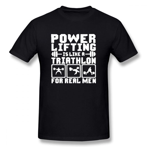 

sport powerlifting is like a triathlon real men funny t shirts men summer cotton harajuku short sleeve o neck streetwear black t-shirt