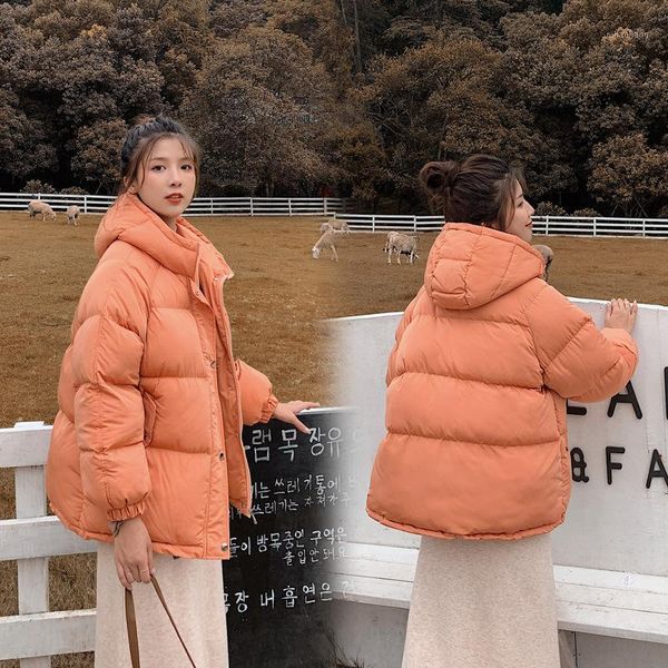 

men's down & parkas 2021 luxury designer men's padded jacket winter style korean coat, bread loose student coat1, Black