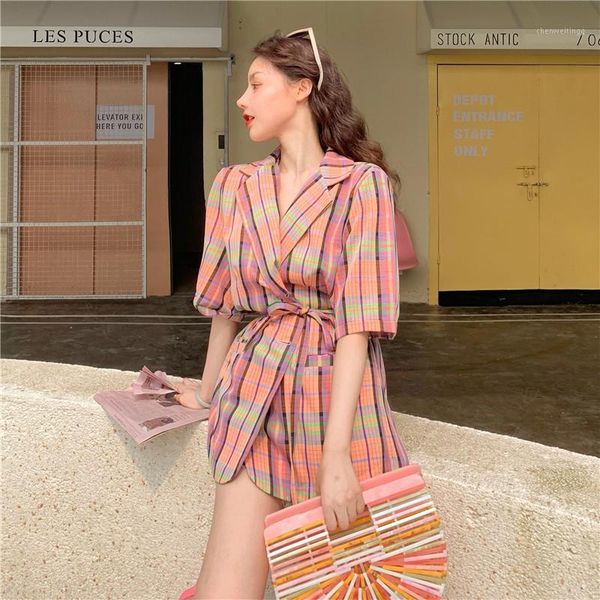 

2019 autumn blazer for women geometric printing mid-ling style belted jackets elegant vintage suits female veste femme c80071, White;black