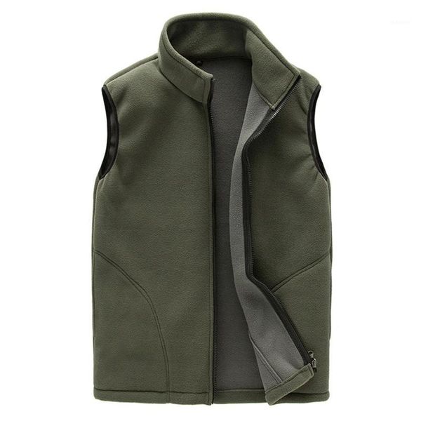 

men warm zip casual fleece vest spring male waistcoat autumn warm sleeveless jacket outdoor climbing hiking gilets coat1, Black;white