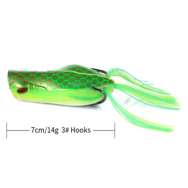

1pc 7cm 14g soft ray frog fishing lures isca artificial hooks popper wobblers bait carp fishing pesca fishin jlltts