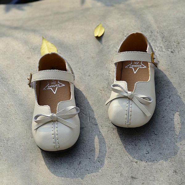 

baby girls leather shoes with bowknot genuine leather flat heel solid color princess casual shoes bowtie buckle moccasins 21-35, Black;grey