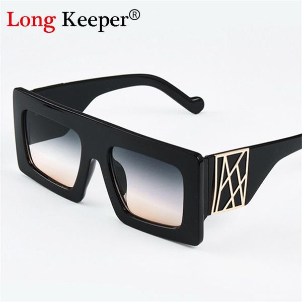 

sunglasses oversize square frame flat fashion women men retro sun glasses gafas, White;black
