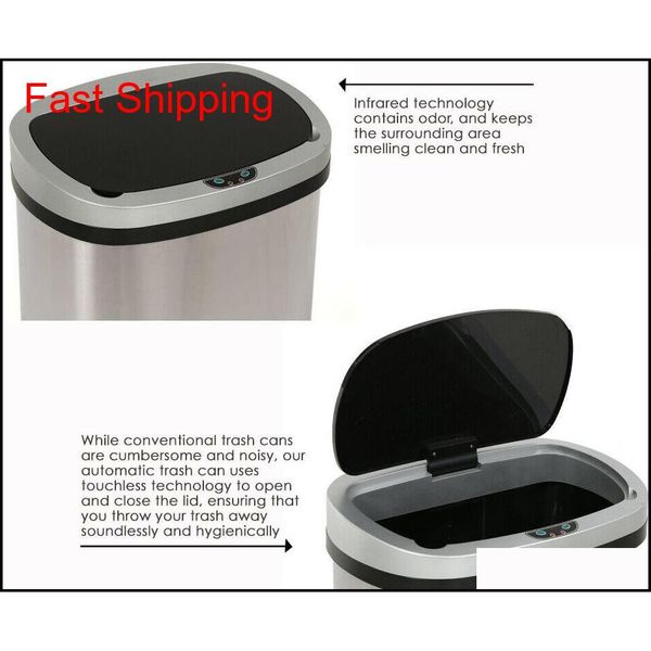 

new 13-gallon touch sensor matic touchless trash can qylcti mj_bag