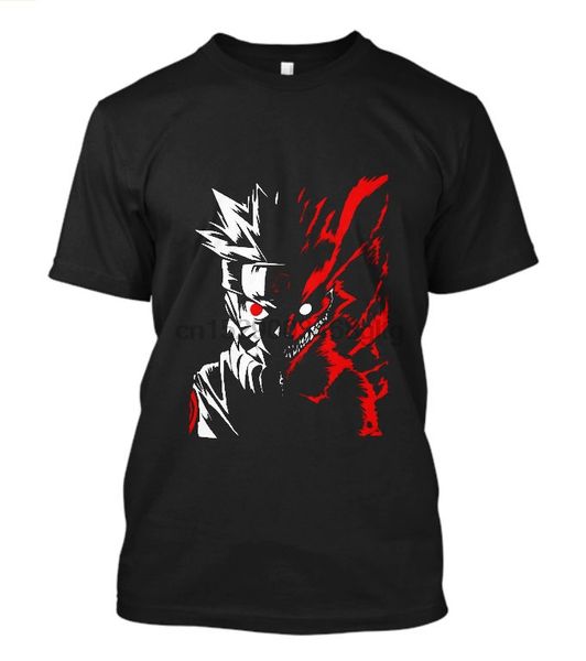 

fashion slim fit shirts for men naruto kyuubi face off jinchuuriki short sleeve menblack men clothing hoodie designers t shirts sweatshirt