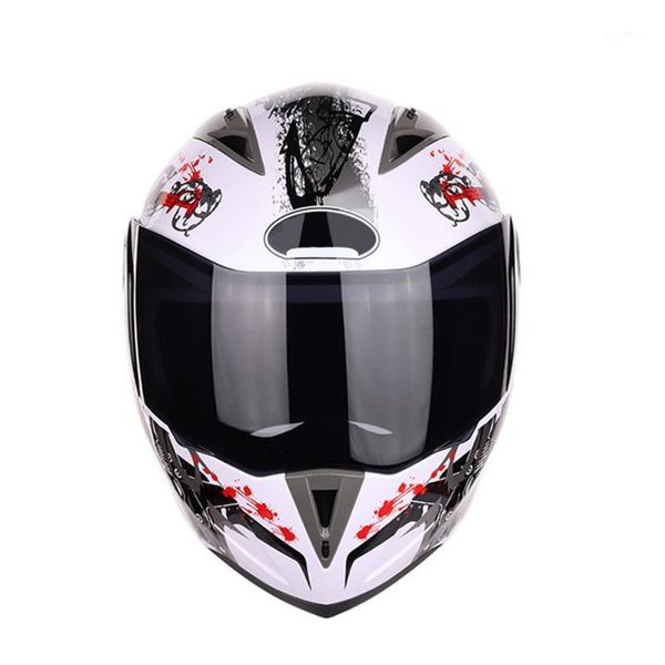 

motorcycle helmet flip up full face racing double lens motocross helmets