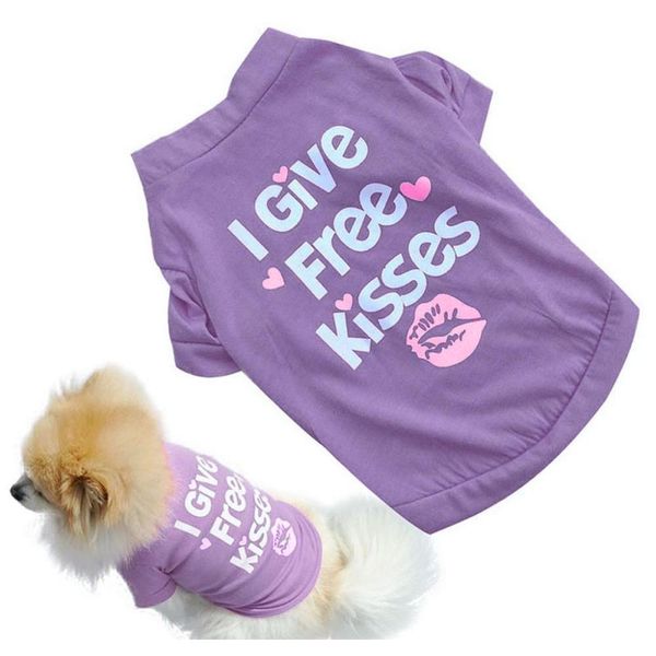 

love home 2017 pet dog clothes cotton letter shirt small dog coat clothes for pet products dog clothes summer shipping swkca
