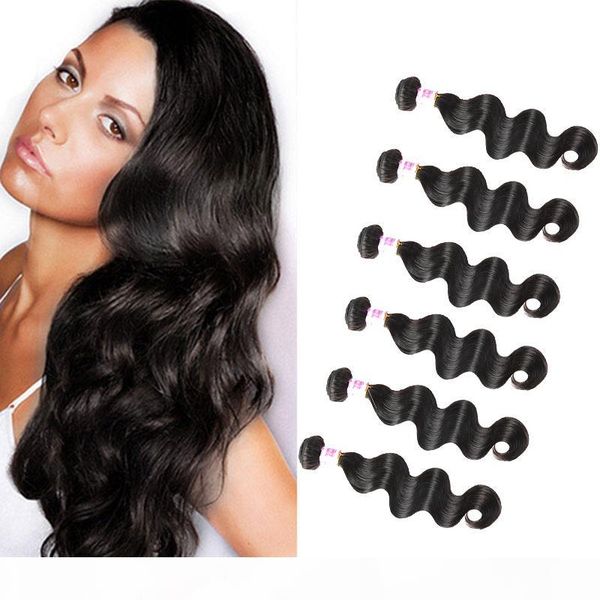 

brazilian human hair bundles body wave human hair weaves malaysian indian mongolian cambodian unprocessed wholesales natural black body wave