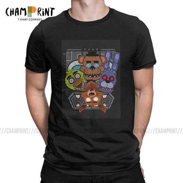 

sport men t-shirt five nights at freddy's fnaf chica nightmare game novelty 100% cotton tees short sleeve t shirt round neck clothes