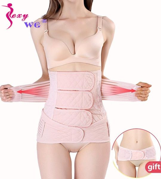 

slim waist trainer 2 in 1 abdomen pelvis belt women pregnancy corset postpartum recovery bandage body shaper back support kg-520, Black;gray