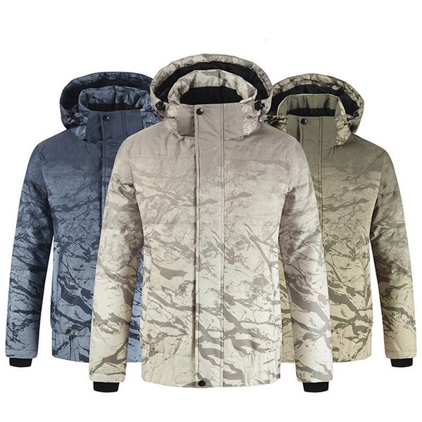 

mens camouflage hooded puffer jackets light warm white duck down coats male outdoor snow ski down jacket winter clothing jk-947, Black
