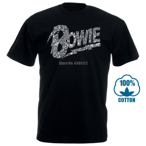 

sport david bowie t shirt flash diamante logo black size l