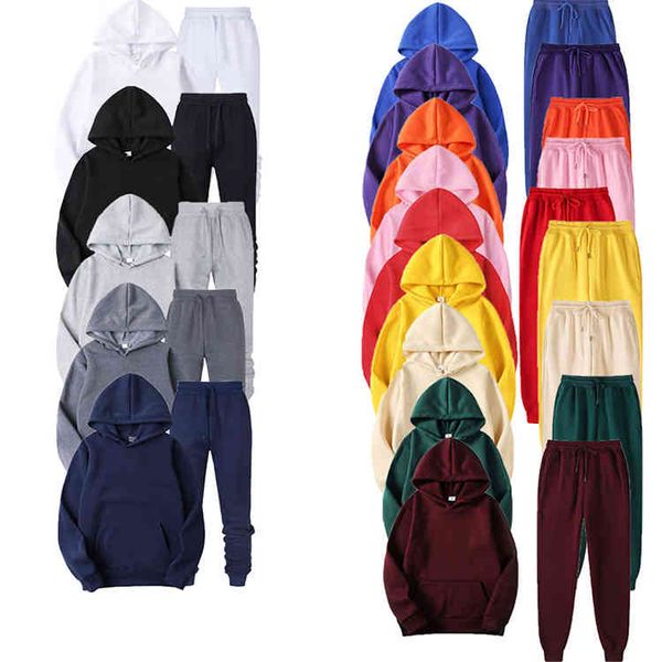 

oem custom 240g solid color hoodie and pants print, Black