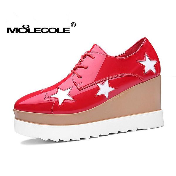 

sweet goddess casual shoes comfortable thick bottom increase single shoes popular star pattern ladies eur size 35-39, Black