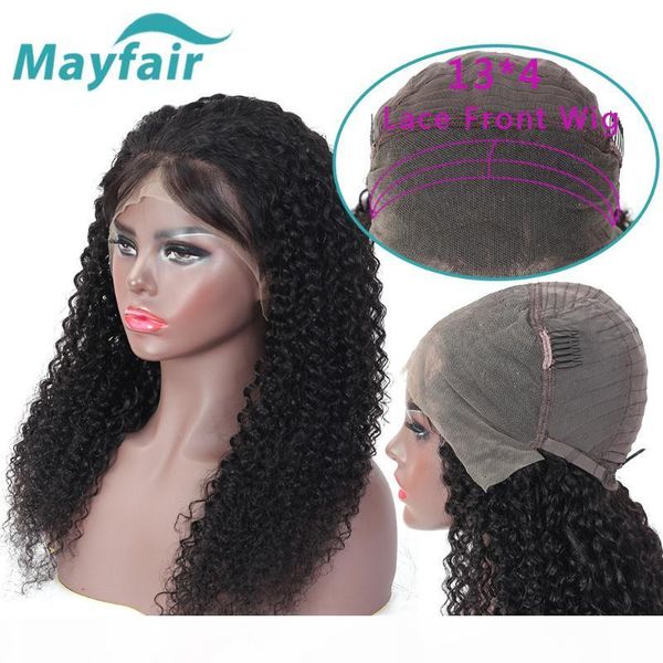 

mayfair human hair wigs water wave lace front wig for women brazilian non-remy hair swiss lace wigs 4x4 13x4, Black;brown