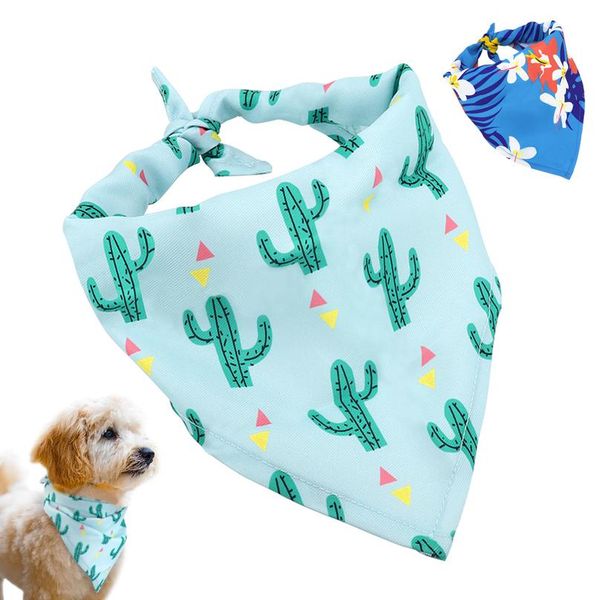 

dog cat bandana collar cotton printed pet puppy cat scarf neckerchief adjustable puppy cat dog bibs dog accessories pet wmtiik