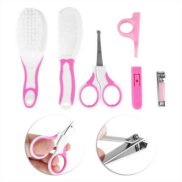 

6pcs baby newborn health care set nail hair manicure brush kids grooming kit