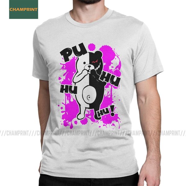 

sport monokuma dangan ronpa puhuhuhu t-shirts men cotton t shirts nagito enoshima anime junko komaeda monobear short sleeve tee 6xl