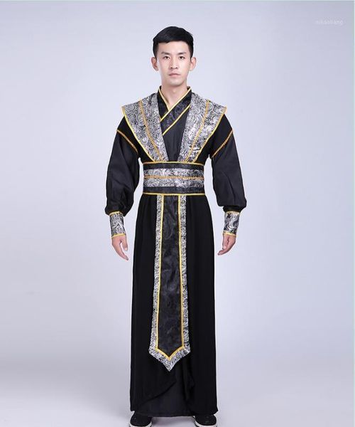 

men's tracksuits men women robe costume hanfu handsome swordsman elegant style chinese tang suit dynasty retro couples1, Gray