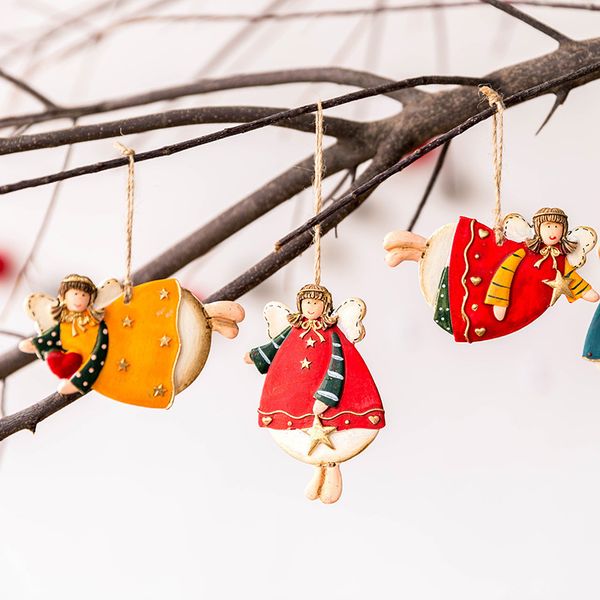 

christmas tree hanging pendants snowman santa claus angel xmas embellishment drop ornaments new year party suppliesnew