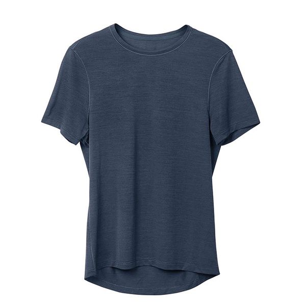 

syrokan men's lightweight pima cotton workout shirts athletic t-shirt quick dry short sleeve shirt, Gray;blue