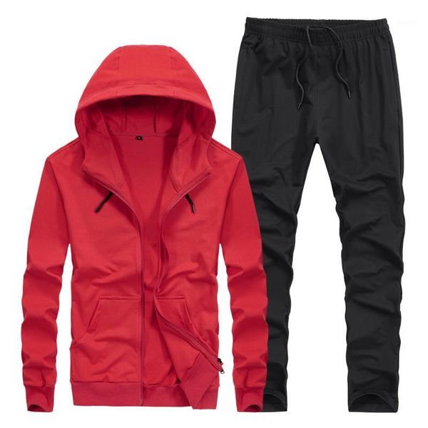 

men hoodies set autumn casual mens tracksuit hooded hoody pants 2 piece men's sportwear pullovers sets male outwear 5xl1, Gray