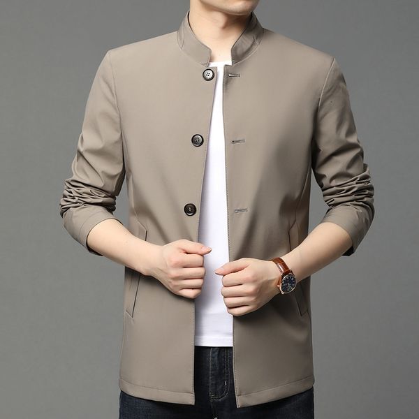 

coat spring and autumn korean fashion handsome thin collar jacket young men's loose casual top, Black;brown