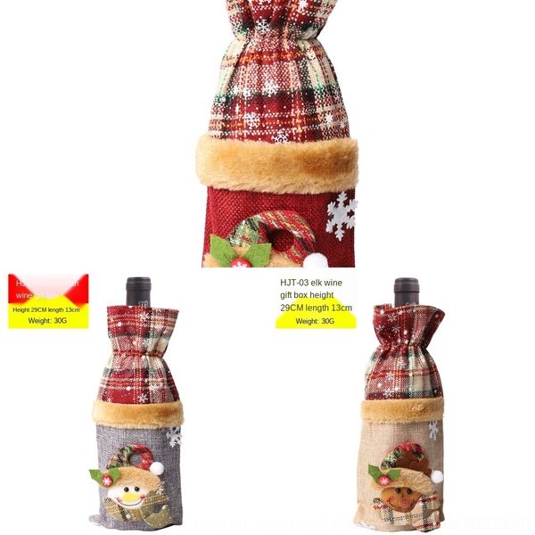 

cia2m old accessory bottle uhweg snowman wine bottle wine red bag set champagne set restaurant home christmas decorations elk