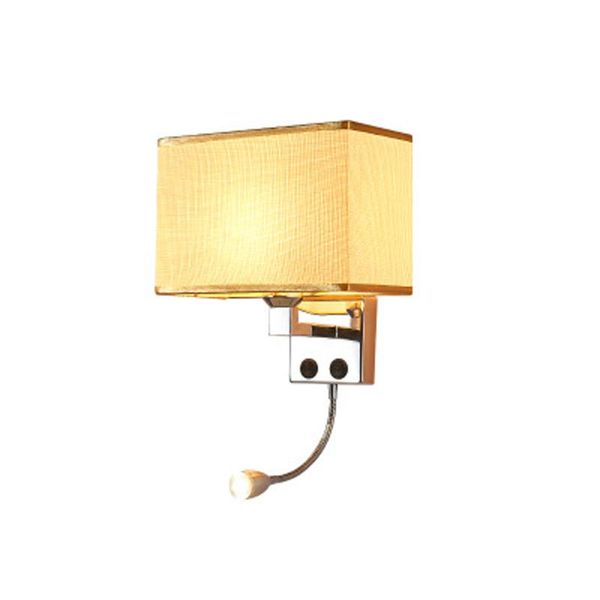 

wall lamp european fabric bedside modern minimalist bedroom american creative el led light with usb connector
