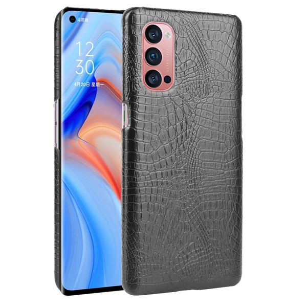 

for oppo reno4 pro shockproof crocodile texture pc pu case