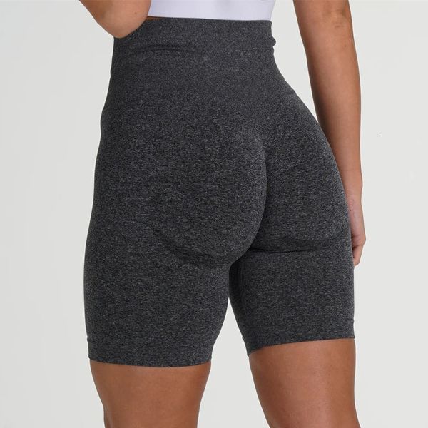 

black high waist yoga sport shorts women gym fitness push up seamless leggings new running workout training short pants bottoms, White;black