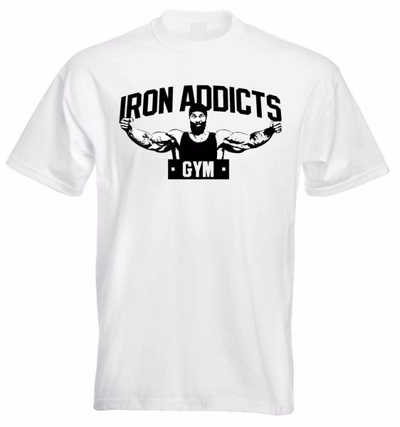 

sport for mans iron addicts gym t shirt ct fletcher mike rashid men new fashion tshirt funny fashion printing tshirt