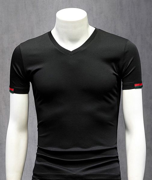 

21 designers men t shirts men s clothing essentials mens dress shirts summer short-sleeved t-shirt embroidered cotton round collar business, White;black