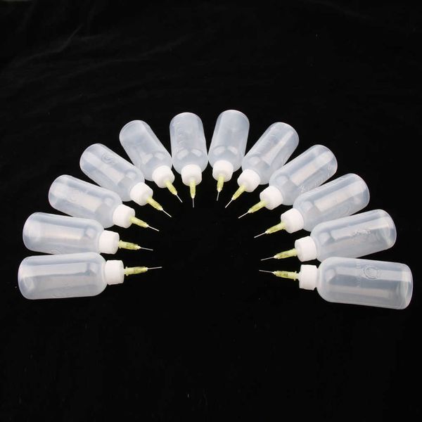

applicator needle tip glue bottle 24 pcs plastic glue dispenser dropper, 50ml