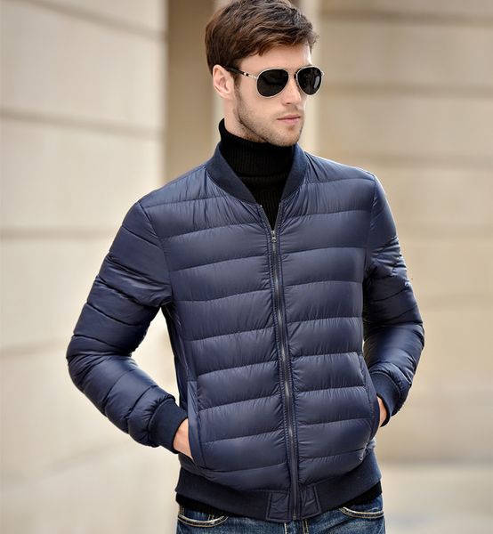 

winter duck men ultralight korean coat men's down jacket mens clothing kurtka zimowa kj323, Black