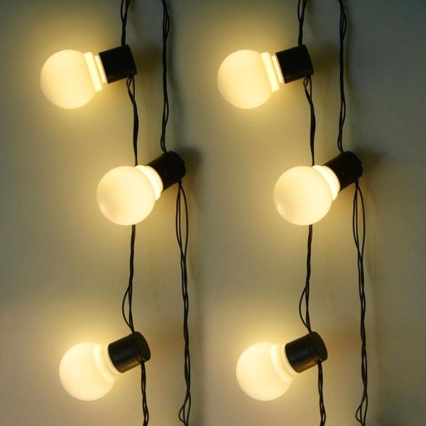 

10/20 led bulbs wall light 2.5m 5m 220v 10/20 leds globe string lights outdoor patio home wedding christmas garden lights decor