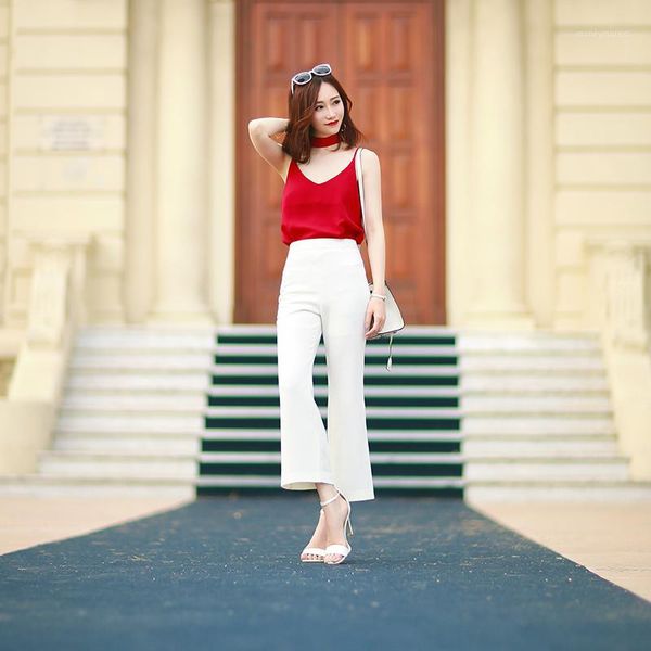 

women's blouses & shirts french counters light red imitation chen xiaoying v-neck condole distribution decorative tie1, White