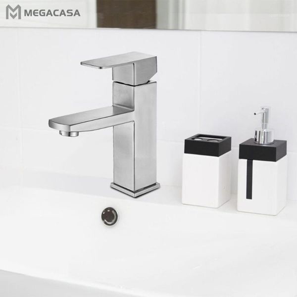 

bathroom sink faucets modern stainless stell basin faucet cold tap brushed nickel1