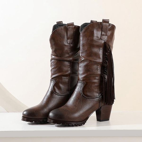 

boots women shoes ankle winter warm boot round toe lady black brown1
