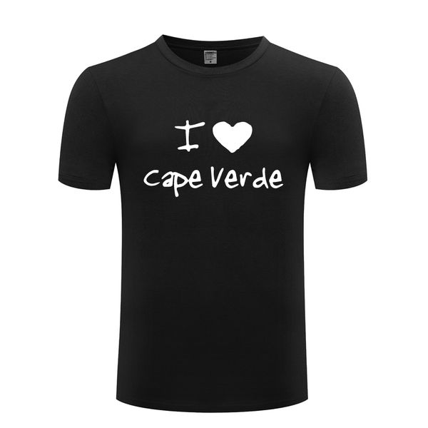 

i love heart cape verde letter men's t-shirt t shirt men 2018 new short sleeve o neck cotton casual tee sport hooded sweatshirt hoodie